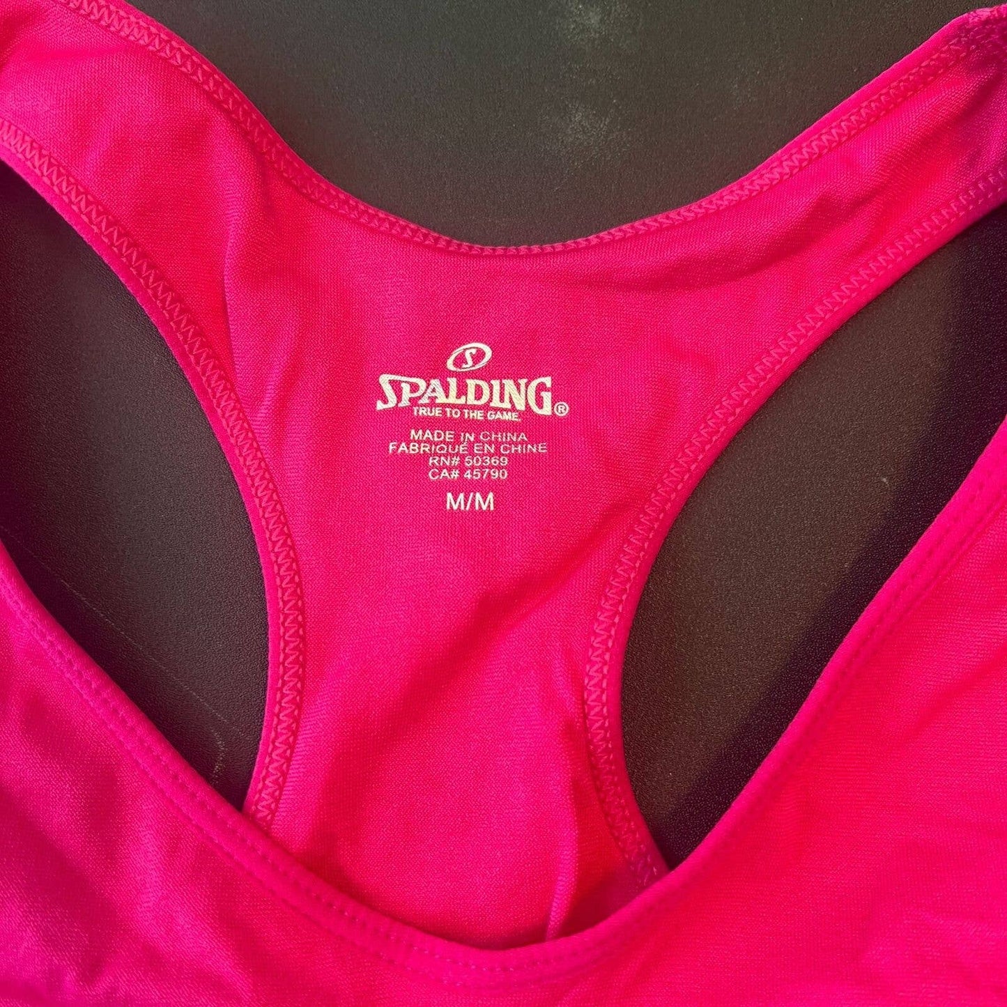 Spalding Womens Sz M Racerback Sports Bra Pink NEW