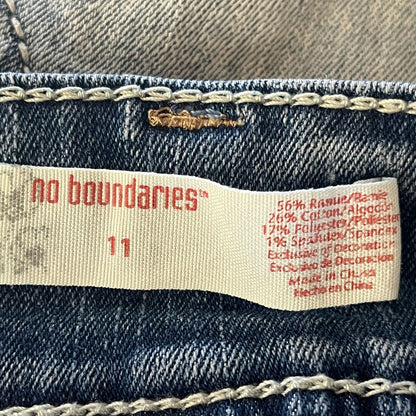 No Boundaries Juniors Sz 11 Cutoff Denim Shorts Lightly Distressed