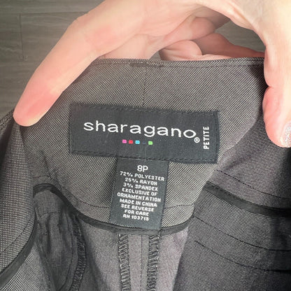 Sharango Stretch Petite Womens Sz 8P Gray Dress Pants Straight Leg NEW