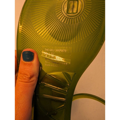 Katy Perry Jelly Geli LIME Green Scented Flats Sandals PVC Size 6