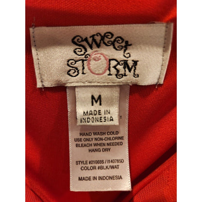 Sweet Storm Womens Sz M Pencil Dress Orange and Black Mini