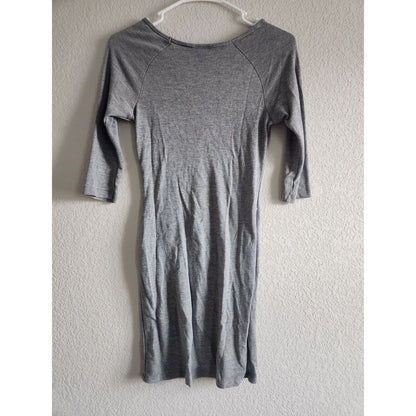 Vintage Y2K Rue 21 Womens Sz XS Gray Fitted Dress V Neck Mini Short