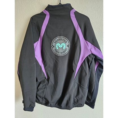 Team Ortho Womens Sz XL Monster Race Series Cycling Jacket Black Purple