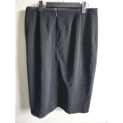 Worthington Womens Sz 12 Classic Solid Black Pencil Skirt