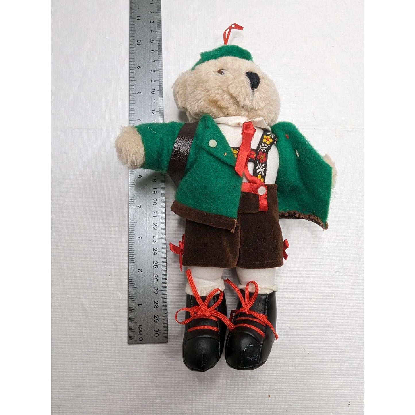 Vtg Alpine German Mini Koala Bear Plush in Bavarian Lederhosen Knab Schonach 6"