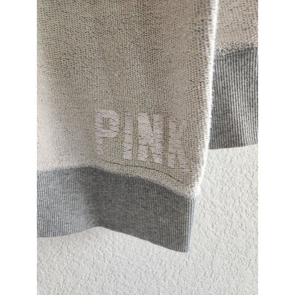 PINK by Victorias Secret Womens Sz L Crewneck Sweatshirt Gray Terry