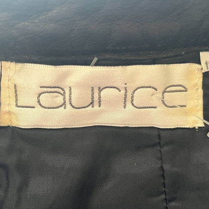 Vintage Laurice mujeres Sz 10 pantalones de cuero negro cintura alta 1980s