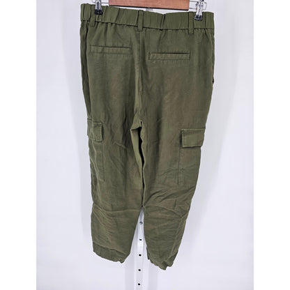 A New Day Womens Sz 8 Pull On Cargo Jogger Pants Army Green