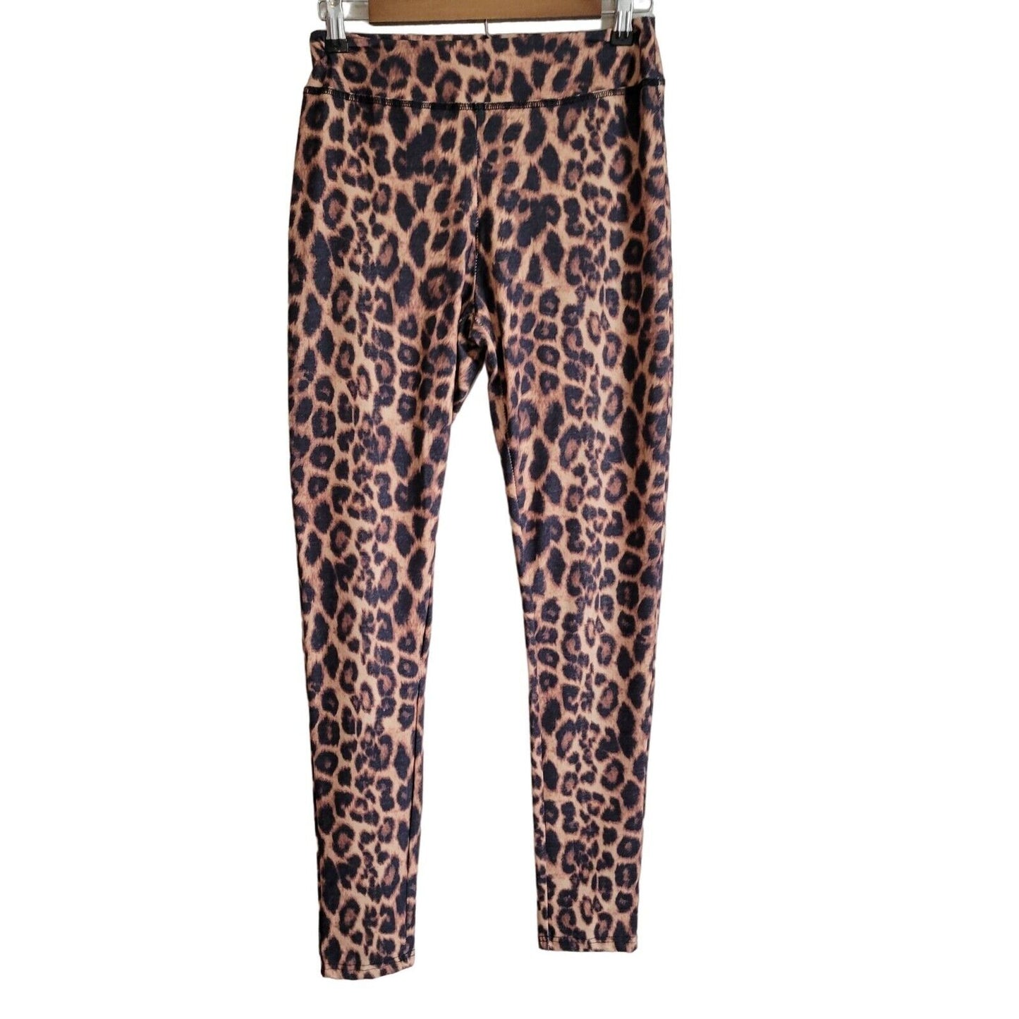 Lucky & Blessed Womens Sz S Athletic Leggings Leopard Cheetah Print