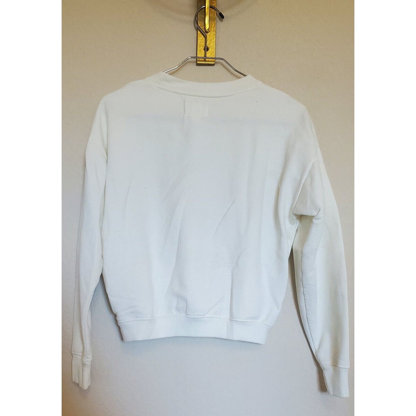 Common Threads New York Womens Sz XS Slouchy Crewneck Sweathsirt White