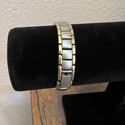 Vintage Anne Klein II Womens Gold and Silver Tone Wristwatch Watch