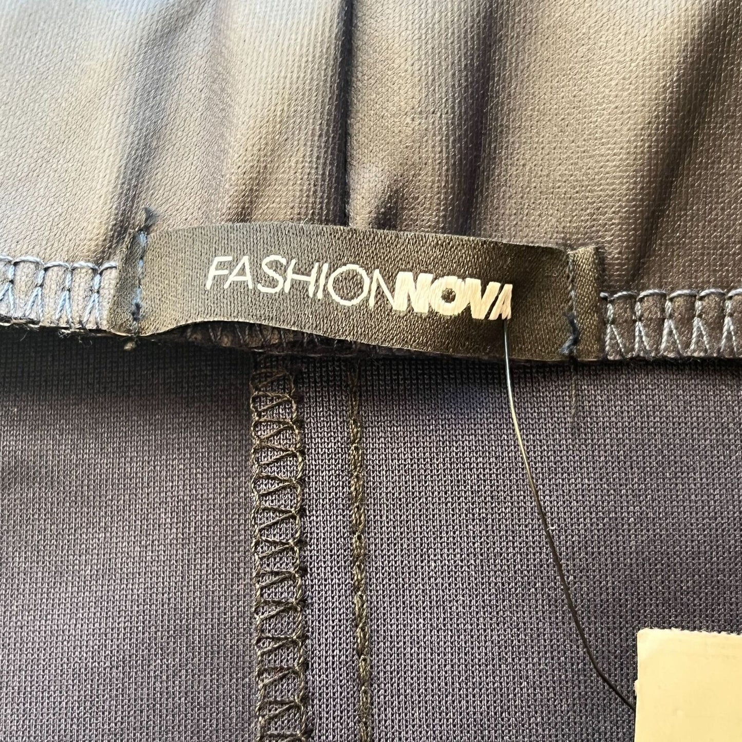 NEW Fashion Nova Womens Sz M Black Pencil Skirt Satin Shiny