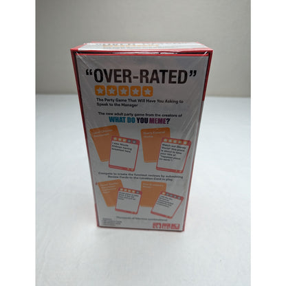 Over-Rated A Party Game From The Creators Of What Do You Meme "NEW" NIB