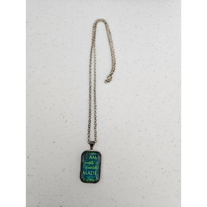 Vintage Y2K Chain Pendant Necklace I Am Fearfully & Wonderfully Made