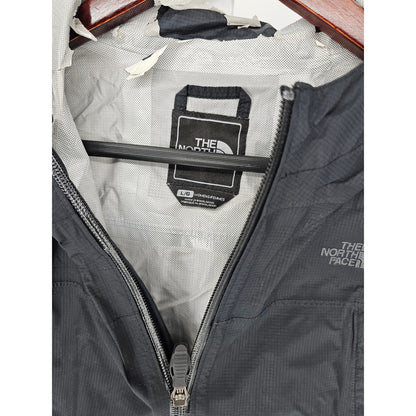 The North Face Womens Sz L Full Zip Nylon Windbreaker Jacket Black Floral