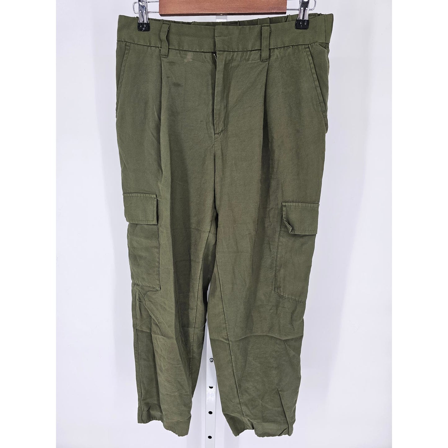 A New Day Womens Sz 8 Pull On Cargo Jogger Pants Army Green