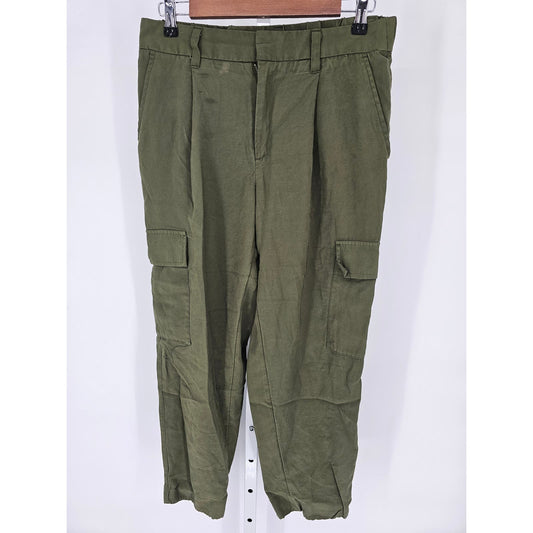 A New Day Womens Sz 8 Pull On Cargo Jogger Pants Army Green