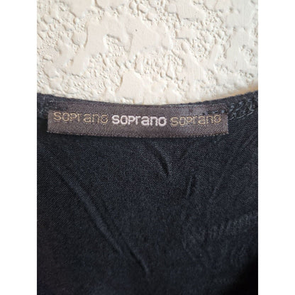 Soprano Womens Sz S Sleeveless Maxi Dress Solid Black Formal