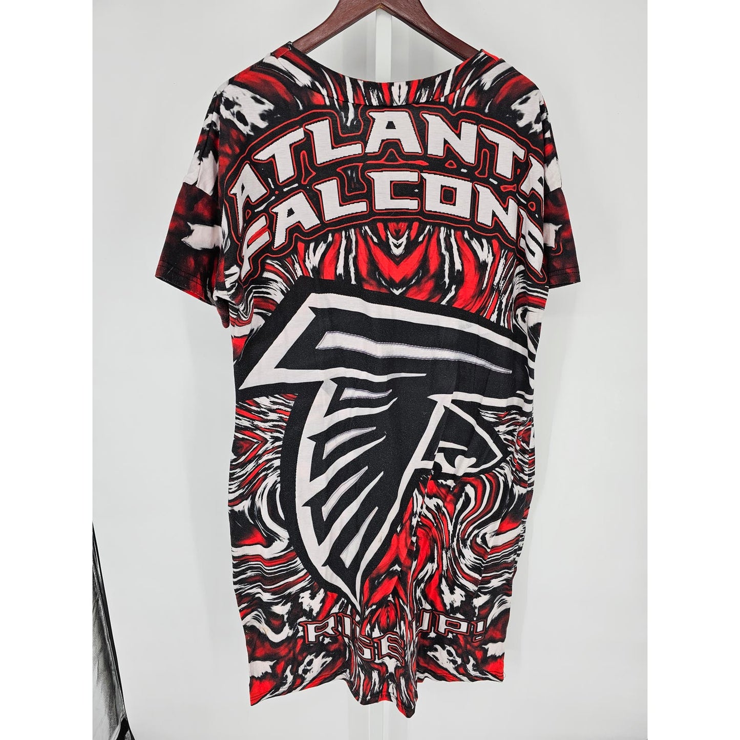 Atlanta Falcons NFL Football Womens Sz L Short Sleeve Sleep Shirt Nightgown