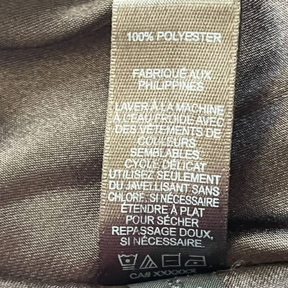 Express Womens Sz M Chiffon Floral Knee Length Dress Black Gold