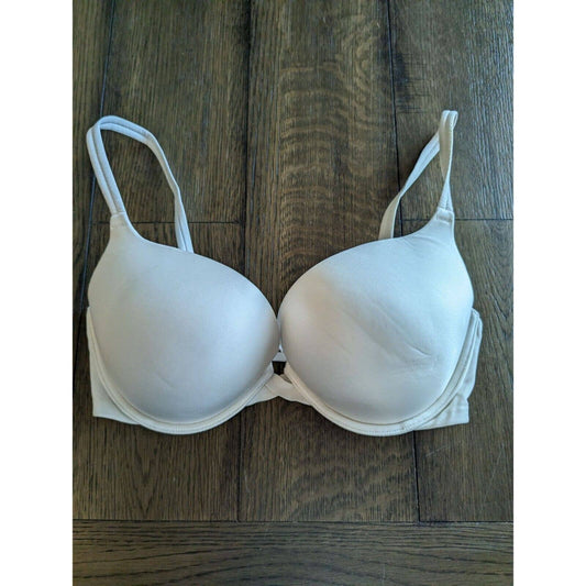 Maidenform Womens Sz 34D Padded Push Up Bra White Style 41181