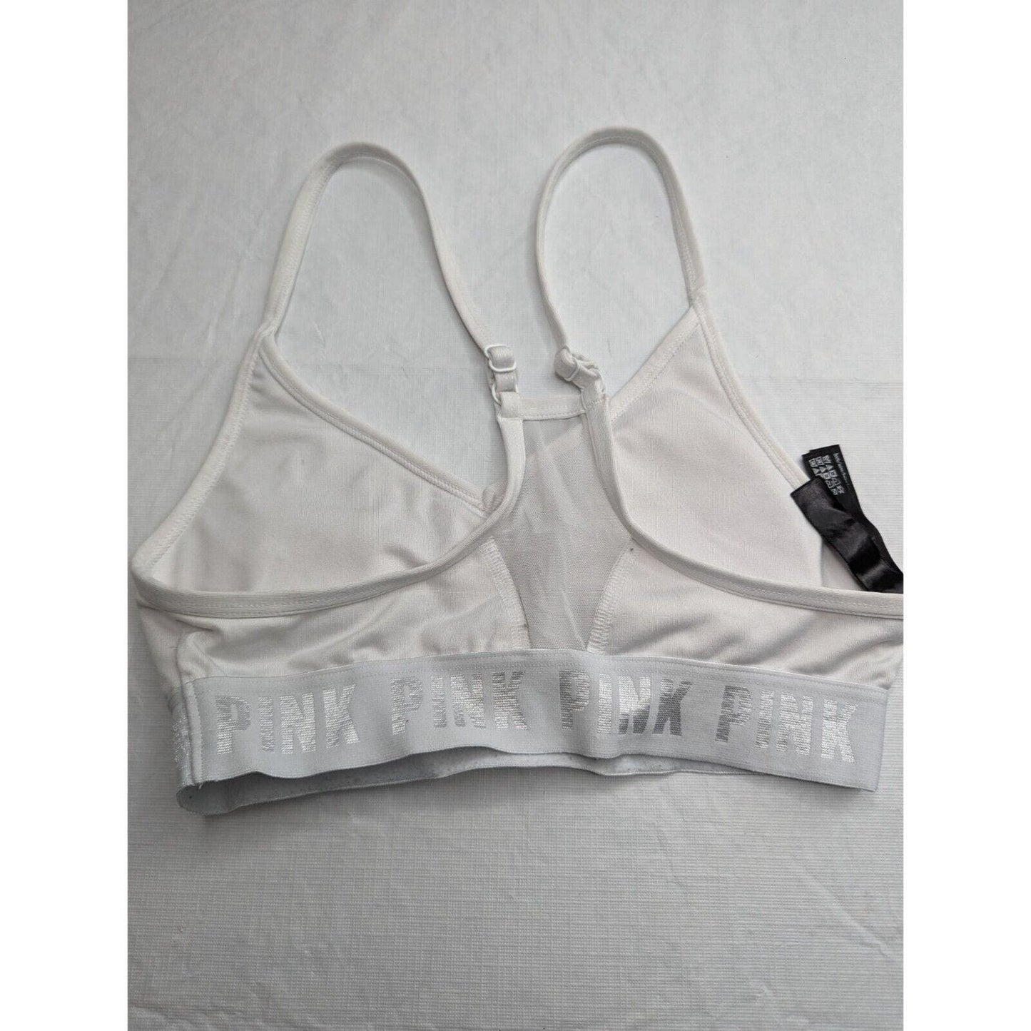 PINK by Victorias Secret Sz XS Sports Bra White Lightly Padded Yoga