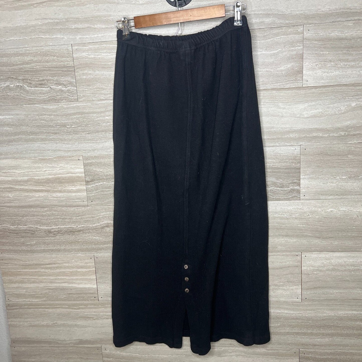 Timbukto Vintage Womens Modest Maxi Skirt Black Sz Small