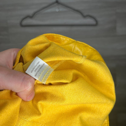 Vintage Bamboo Traders Womens Sz S Button Front Polyester Jacket Bright Yellow