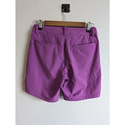 Nike Golf Tour Performance Sz 2 Bermuda Length Athletic Shorts Purple Polka Dot