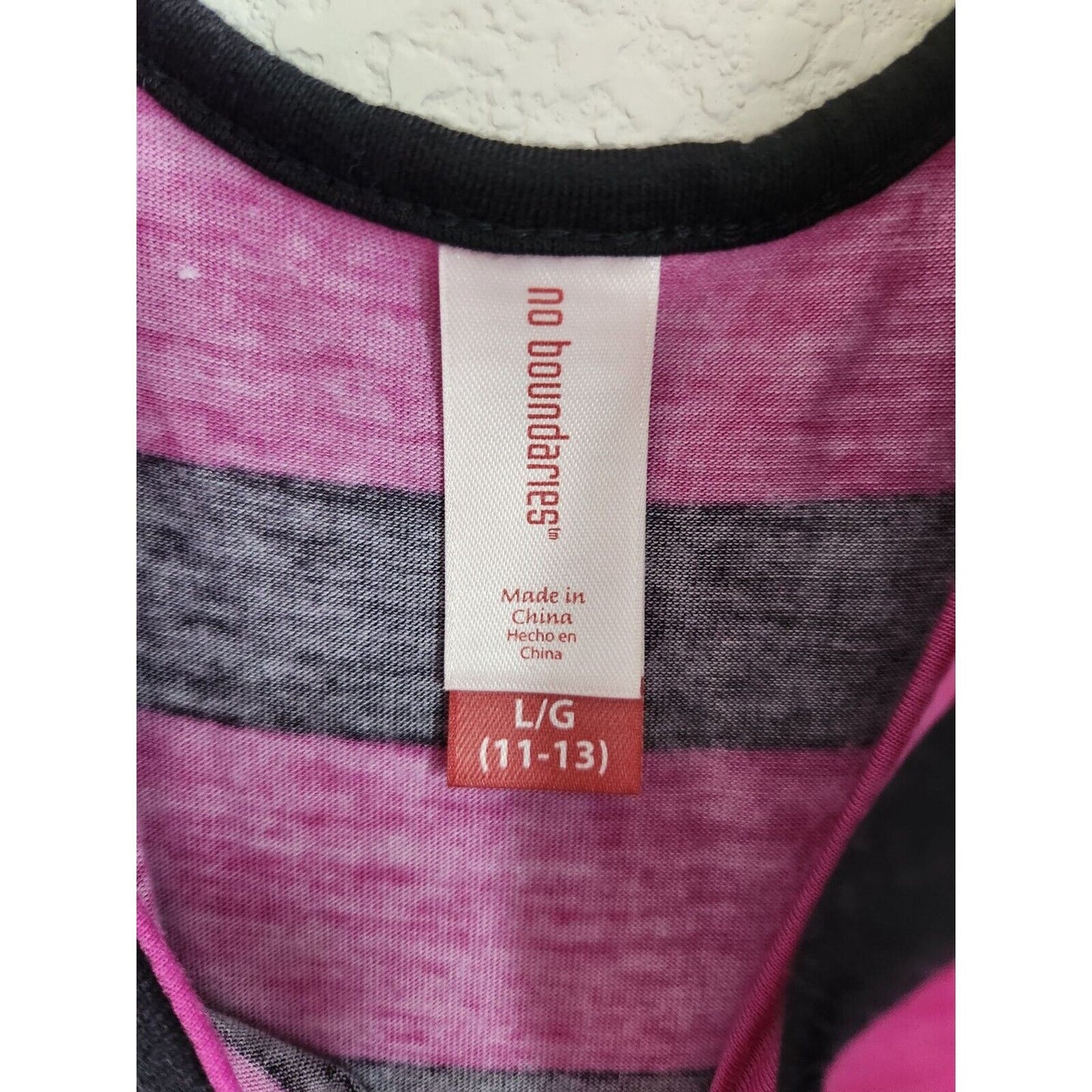 No Boundaries Juniors Sz L Maxi Dress Sleeveless Purple Black Striped