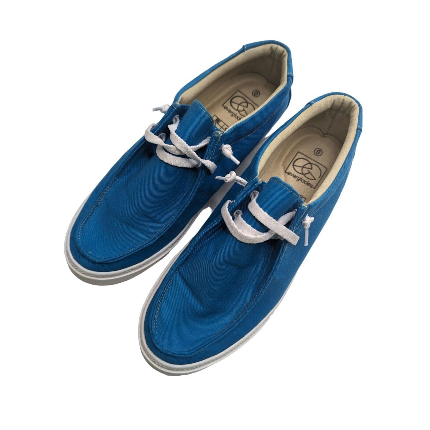 Everglades Mens Sz 40 Slip On Canvas Boat Shoes Bright Blue