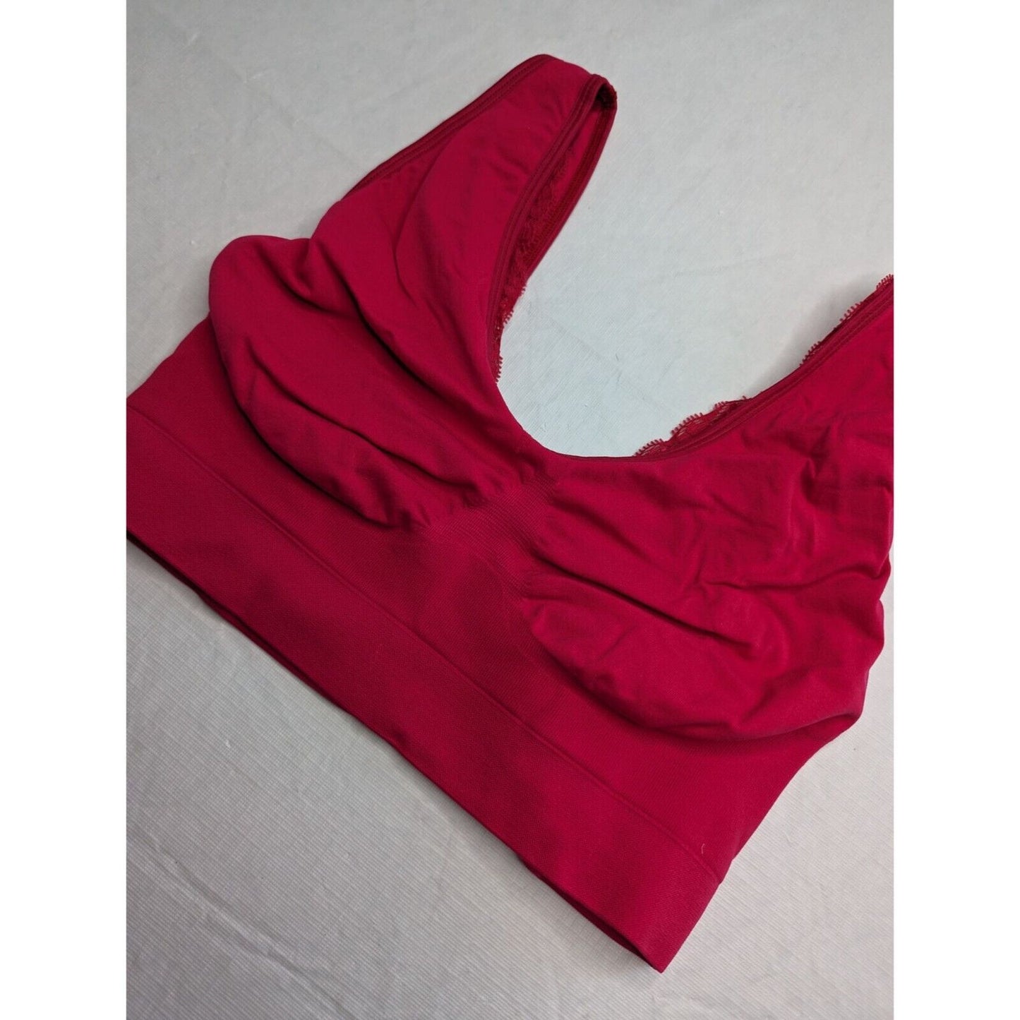 Rhonda Shear Womens Sz L Red Minimizer Sports Bra