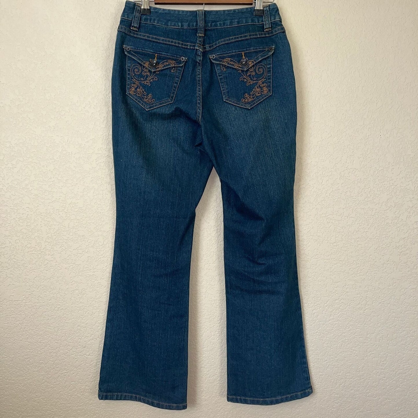 Style & Co Womens Petite 4P Bootcut Medium Wash Blue Jeans