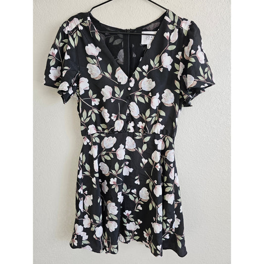 JOA Just One Answer Womens Sz S Above Knee Black and White Floral Dress NEW