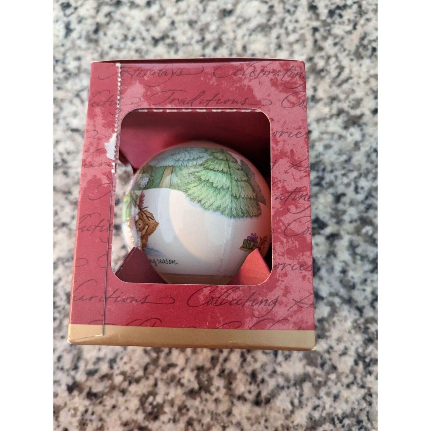 Vintage Hallmark Keepsake Ornament Winter Friends Snow Scene Ball