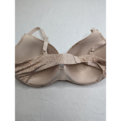 Simply Perfect by Warners Womens Sz 38D T Shirt Bra Beige Dots