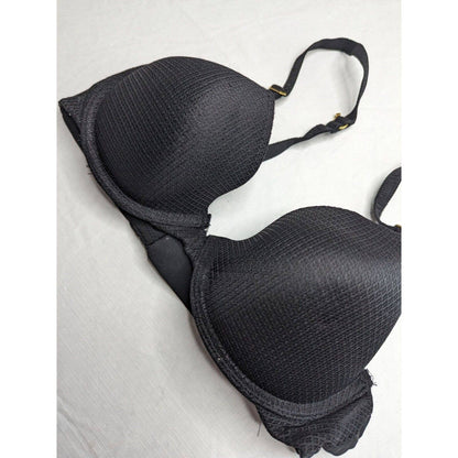 Secret Treasures Womens Sz 34C Padded Push Up Bra Black