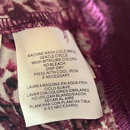 Jones Wear Womens Sz 8 V Neck Knee Length Dress Purple Black