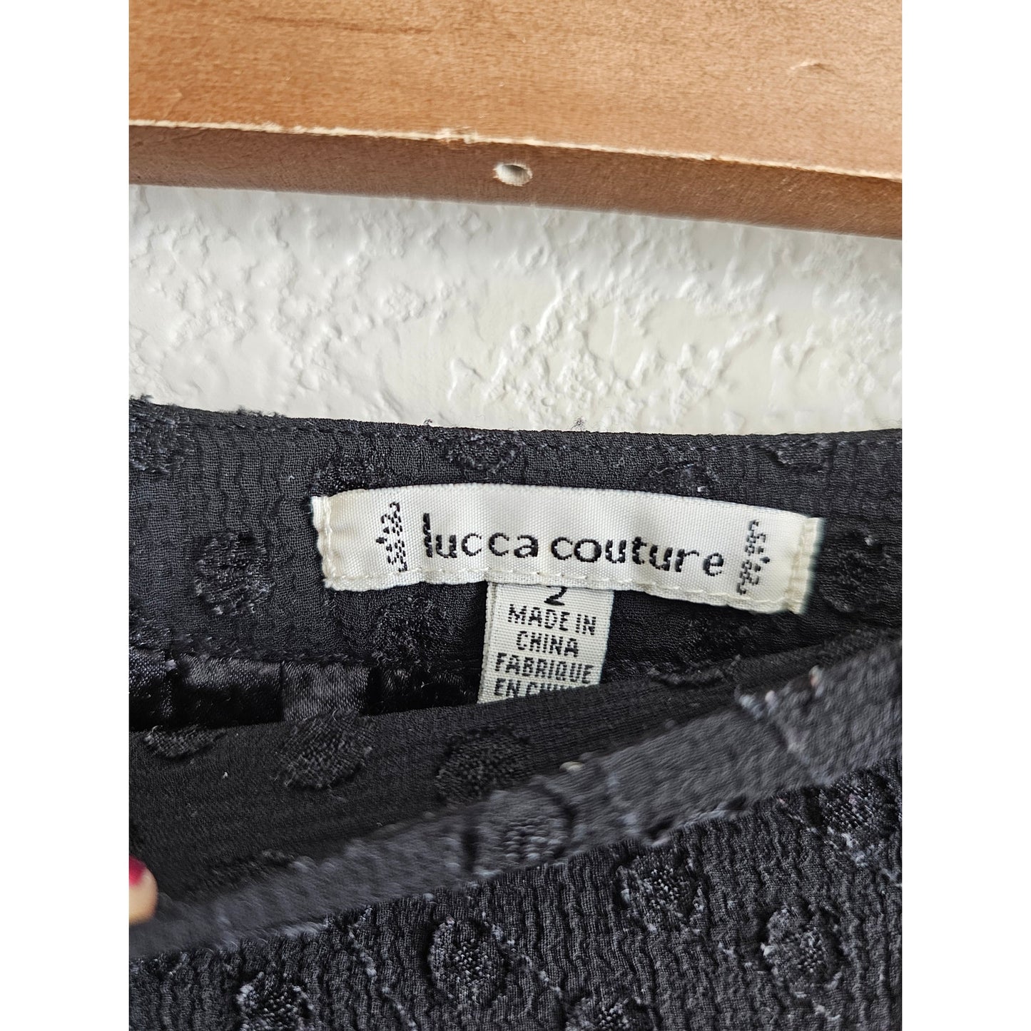 Lucca Couture Womens Sz 2 Black A Line Skirt Above Knee  Formal