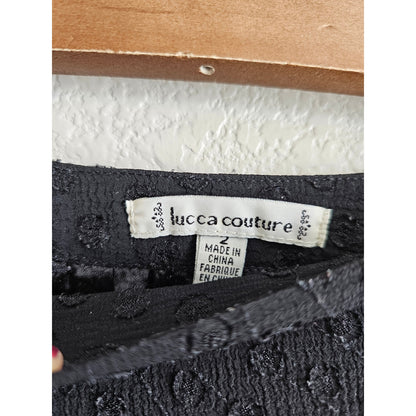 Lucca Couture Womens Sz 2 Black A Line Skirt Above Knee  Formal