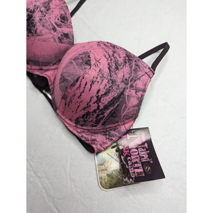 Wilderness Dreams Womens Sz 38C Pink Camo Push Up Bra NEW