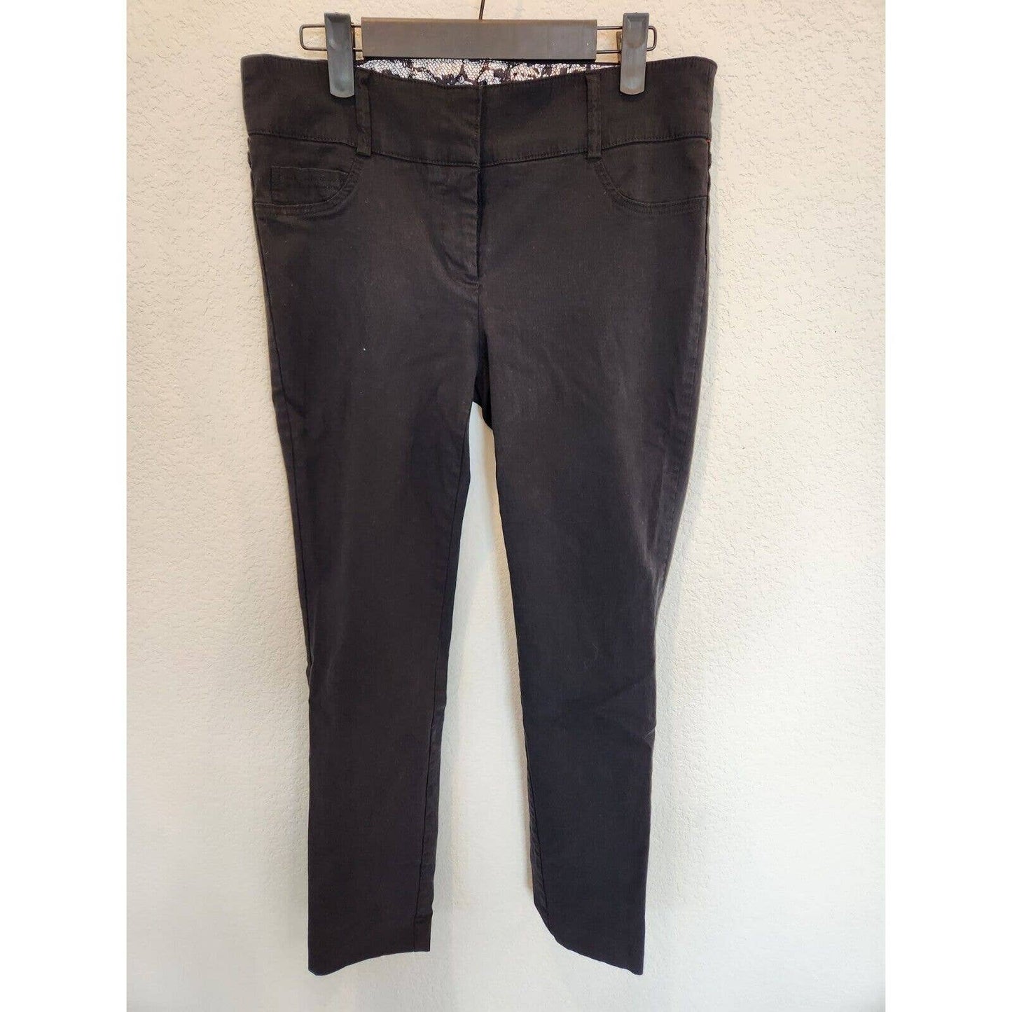 Maurices Mujer Sz 10 Pantalones De Carrera Clásicos Flacos Negro