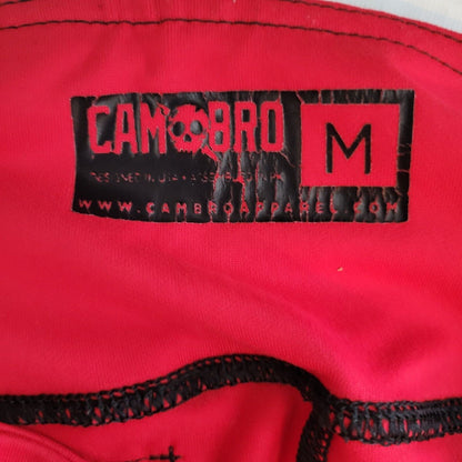 Cam Bro Cambro Womens Sz M Athletic Leggings Bright Red and Black