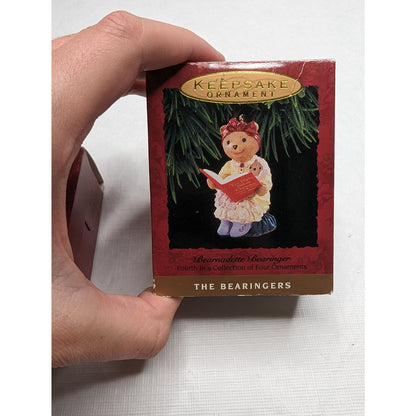Set of 2 Hallmark Keepsake Christmas Ornaments Bearingers Papa and Bernadette