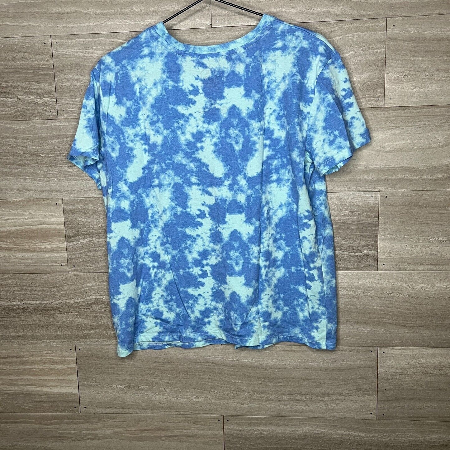 The Hype House Womens Sz L Short Sleeve Tie Dye Shirt Blue