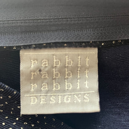 Vintage Rabbit Designs Womens Sz 6 Formal Jumpsuit Navy Blue Glitter