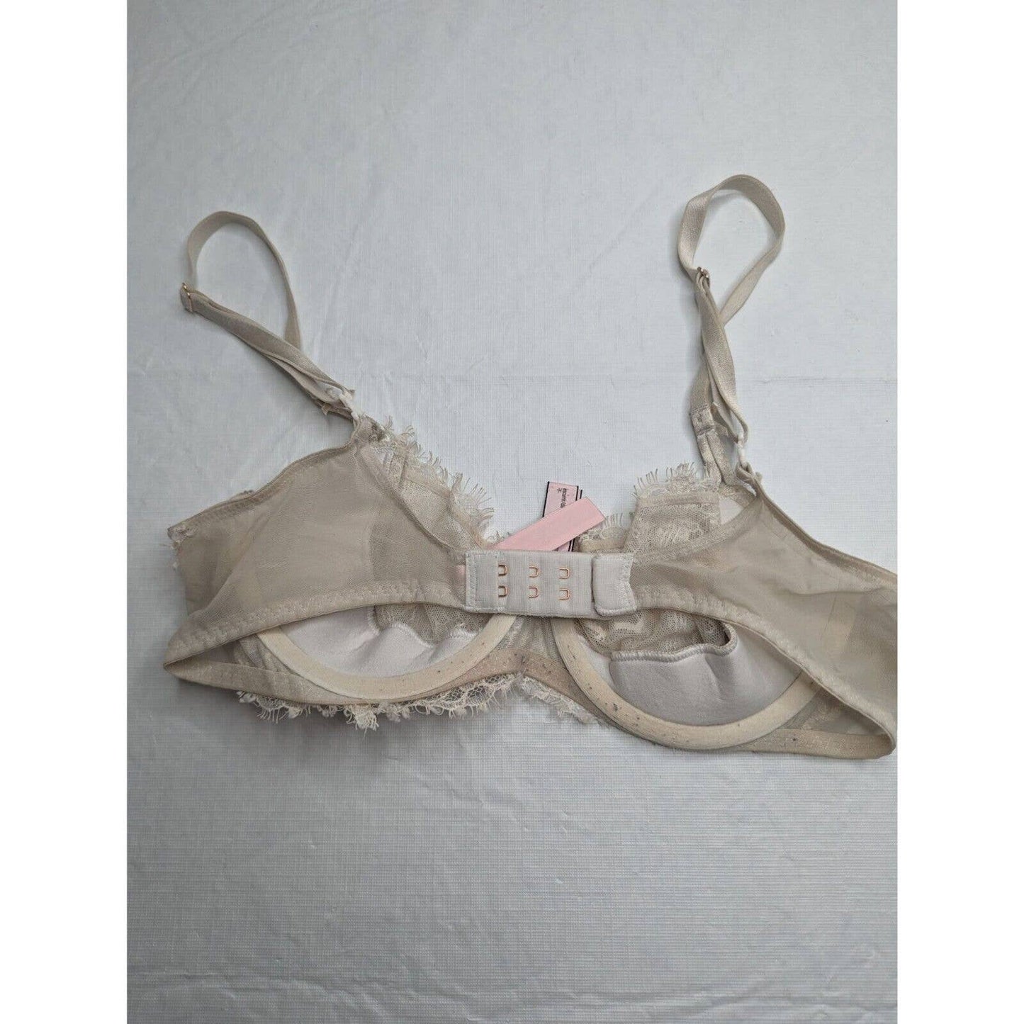 Victorias Secret Sz 34C Dream Angels Push Up Without Padding Bra Ivory Lace