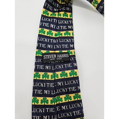 Steven Harris Mens Tie Necktie St Patricks Day Shamrock Lucky Tie