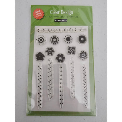 Hero Arts Clear Rubber Stamp Set Buds and Stems Dainty