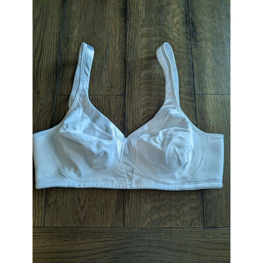 Vintage Playtex 18 Hour Womens Sz 36C Solid White Unlined Bra Style 480T